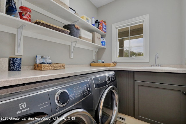 4740 Round Lake Rd, Laingsburg, MI 48848 - laundry area with washer and clothes dryer