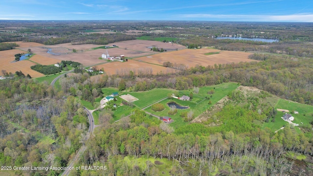 4740 Round Lake Rd, Laingsburg, MI 48848 - aerial view of property's location featuring rural landscape