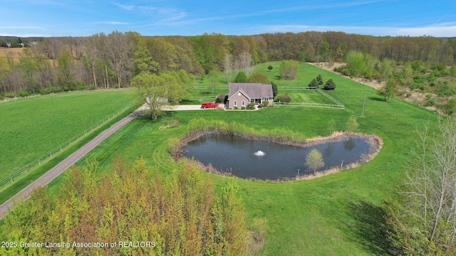4740 Round Lake Rd, Laingsburg, MI 48848 - overview of rural landscape featuring a large body of water