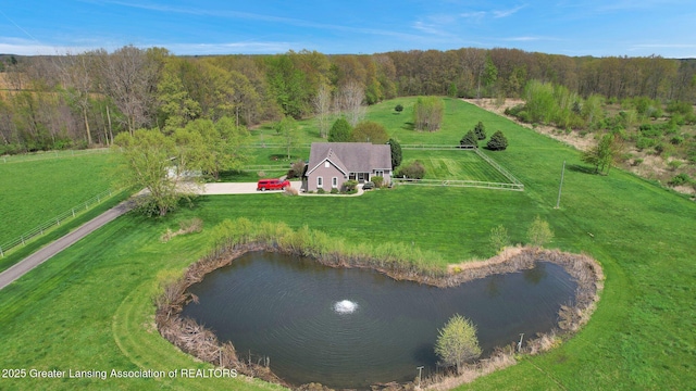 4740 Round Lake Rd, Laingsburg, MI 48848 - aerial view of sparsely populated area featuring a large body of water