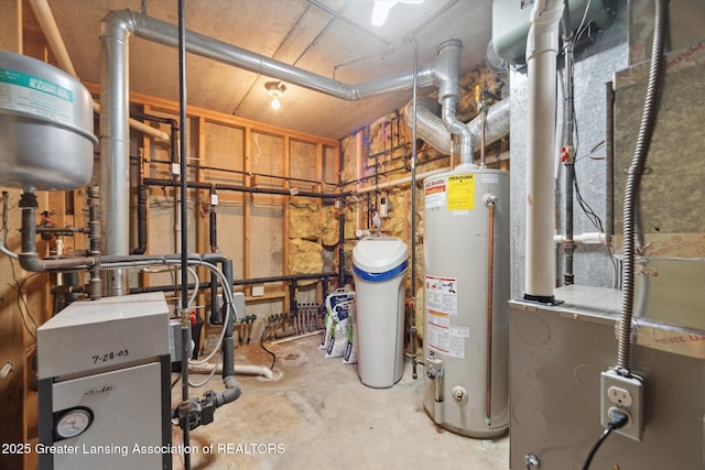 10949 Lakeside Dr, Perrinton, MI 48871 - utility room featuring gas water heater