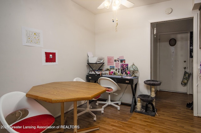 37936 Watkins Dr Unit 32, Sterling Heights, MI 48312 - dining space with wood finished floors and ceiling fan