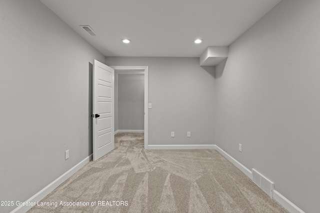 1600 Tuttle Rd, Mason, MI 48854 - unfurnished room with recessed lighting, light colored carpet, and baseboards