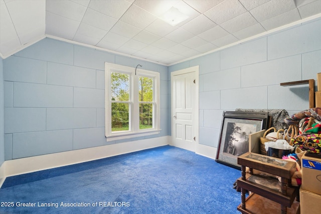 6275 E Clark Rd, Bath, MI 48808 - sitting room featuring carpet floors and lofted ceiling