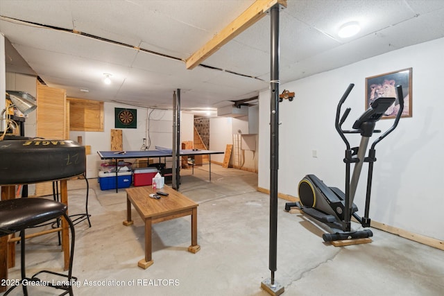 6275 E Clark Rd, Bath, MI 48808 - finished below grade area featuring baseboards