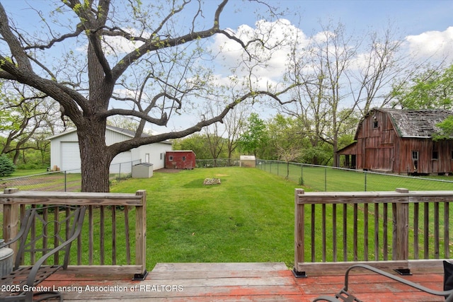 6275 E Clark Rd, Bath, MI 48808 - view of yard featuring a deck