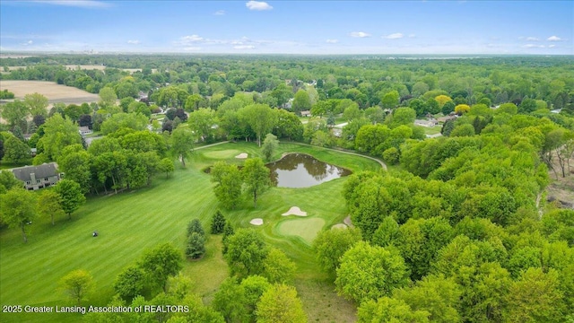 14921 Karl Dr, Lansing, MI 48906 - aerial view of a golf club and a nearby body of water
