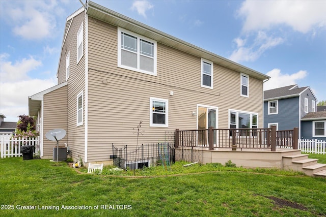619 Willet Way E, Lansing, MI 48823 - back of house featuring a wooden deck