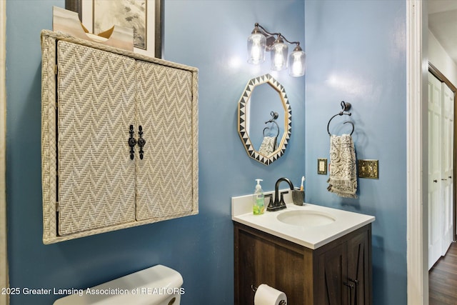 7050 E Eaton Hwy, Sunfield, MI 48890 - half bathroom with vanity and toilet