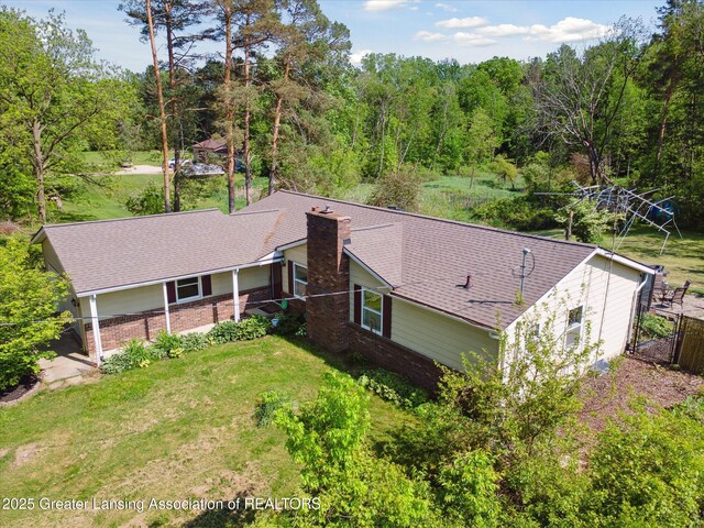 7050 E Eaton Hwy, Sunfield, MI 48890 - aerial view of property and surrounding area