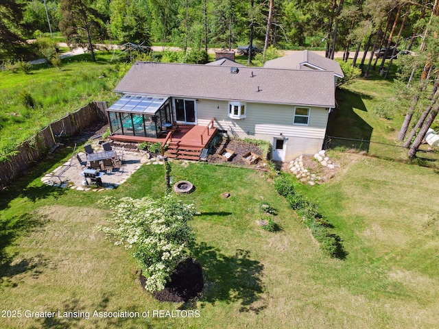 7050 E Eaton Hwy, Sunfield, MI 48890 - view from above of property