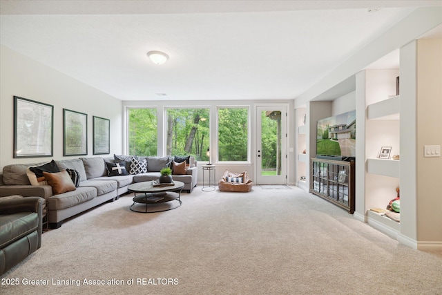 16851 Meadowbrook Dr, Haslett, MI 48840 - carpeted living room with baseboards