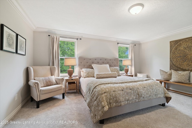 16851 Meadowbrook Dr, Haslett, MI 48840 - carpeted bedroom with crown molding and baseboards
