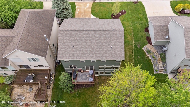 16851 Meadowbrook Dr, Haslett, MI 48840 - view from above of property