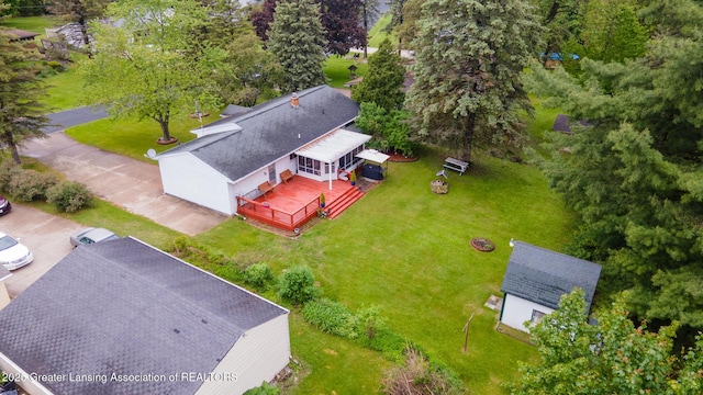 15157 Chetwyn Dr, Lansing, MI 48906 - view from above of property