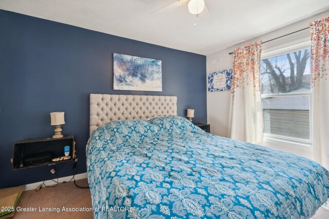 620 Irvington Ave, Lansing, MI 48910 - bedroom featuring carpet and ceiling fan
