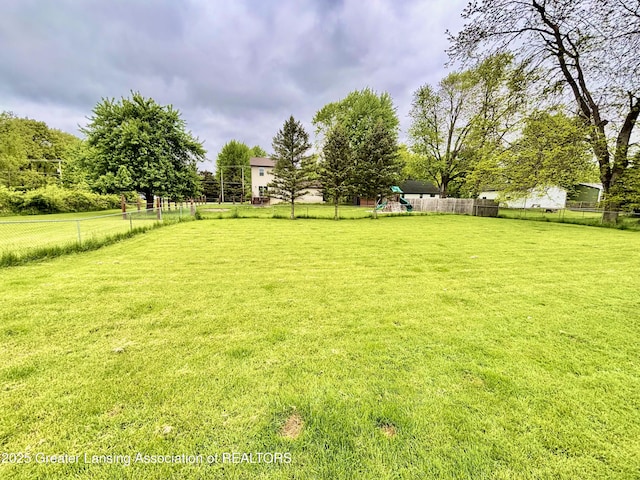 405 N Iris Ln, Laingsburg, MI 48848 - view of yard featuring a playground