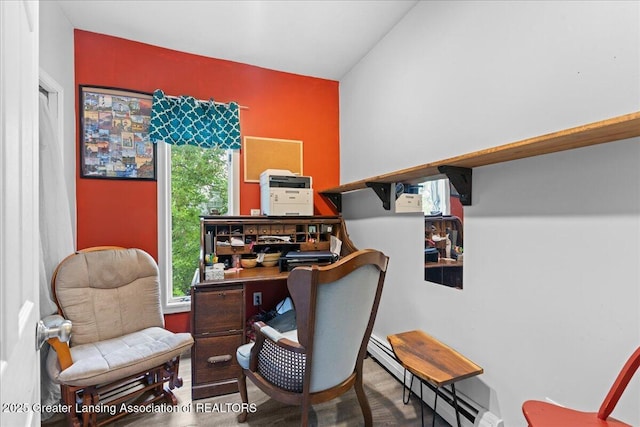 218 Russell St, Grand Ledge, MI 48837 - office space featuring a baseboard heating unit