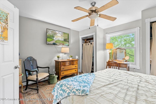 218 Russell St, Grand Ledge, MI 48837 - bedroom featuring a ceiling fan