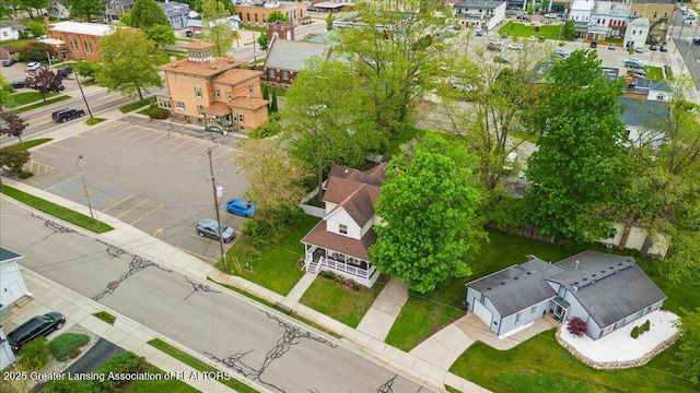 218 Russell St, Grand Ledge, MI 48837 - aerial perspective of suburban area