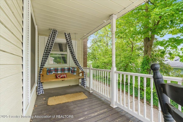 218 Russell St, Grand Ledge, MI 48837 - view of wooden terrace