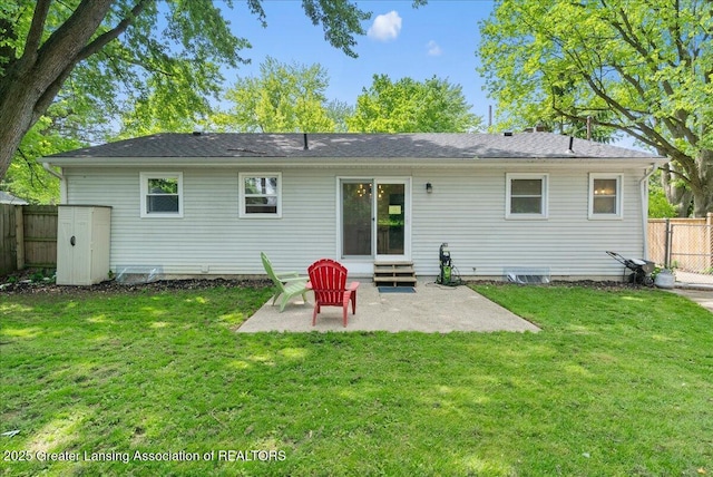 420 John R St, East Lansing, MI 48823 - back of house featuring entry steps and a patio area