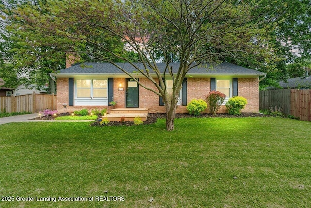 420 John R St, East Lansing, MI 48823 - ranch-style house with a chimney and brick siding