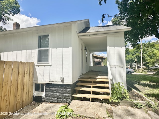 218 S Hayford Ave, Lansing, MI 48912 - doorway to property featuring a chimney
