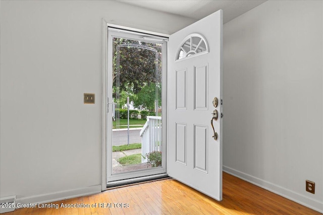 1218 Woodbine Ave, Lansing, MI 48910 - entrance foyer featuring light wood-style floors and baseboards