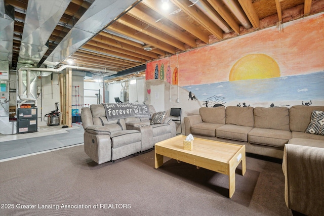549 Riverwalk Dr, Mason, MI 48854 - living room with heating unit