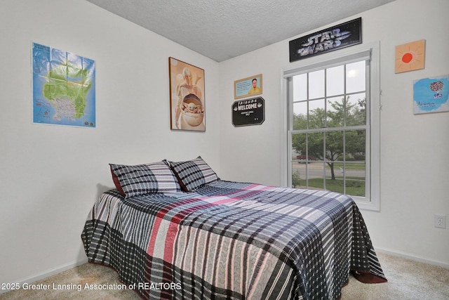 722 Fieldview Dr, Grand Ledge, MI 48837 - carpeted bedroom with baseboards and a textured ceiling