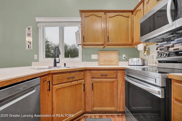 722 Fieldview Dr, Grand Ledge, MI 48837 - kitchen with stainless steel appliances, a sink, and light countertops