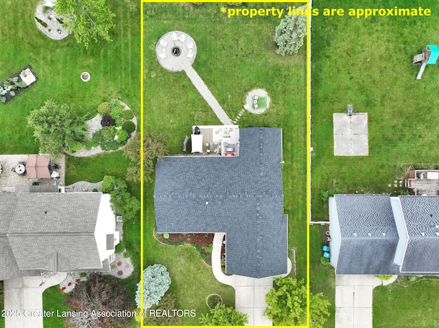 722 Fieldview Dr, Grand Ledge, MI 48837 - view of property location featuring property boundaries highlighted