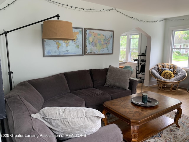 575 Brookland Blvd, Lansing, MI 48910 - living area featuring wood finished floors and baseboards