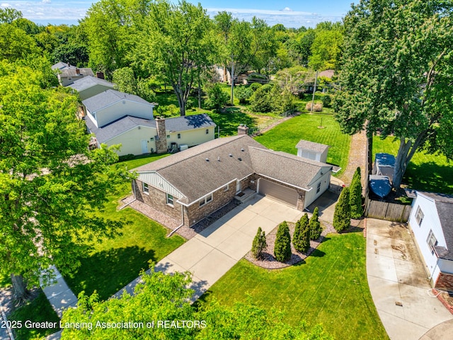 2305 Post Oak Ln, Lansing, MI 48912 - view from above of property