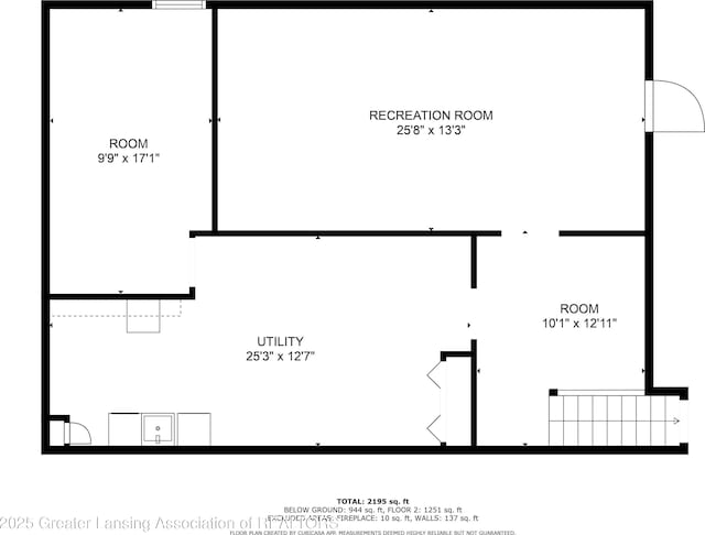 2305 Post Oak Ln, Lansing, MI 48912 - floor plan / room layout