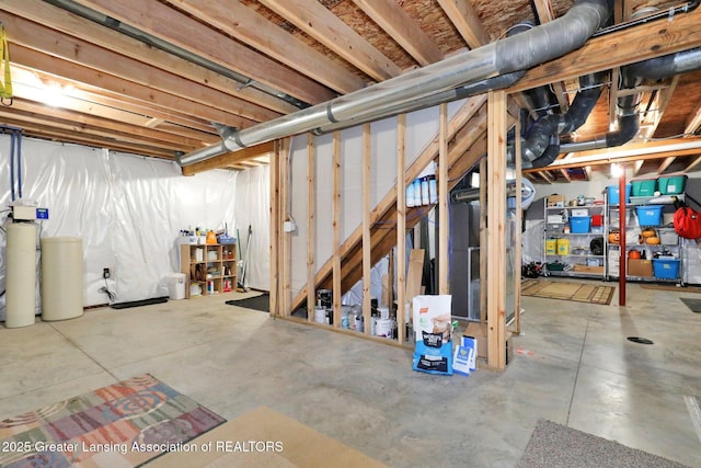 4269 Tamarack St, Holt, MI 48842 - unfinished basement with a water softener