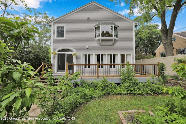 350 Kensington Rd, East Lansing, MI 48823 - back of house with a wooden deck