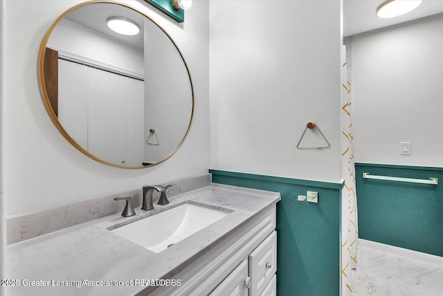 524 Dutch Hill Dr, Lansing, MI 48917 - bathroom with vanity and marble finish floors