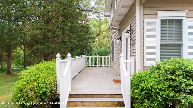 9181 Coleman Rd, Haslett, MI 48840 - view of wooden terrace