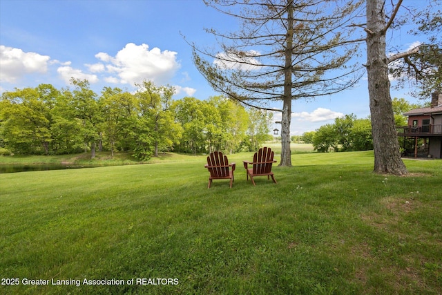 12560 Eaton Rapids Rd, Springport, MI 49284 - view of green lawn with a water view