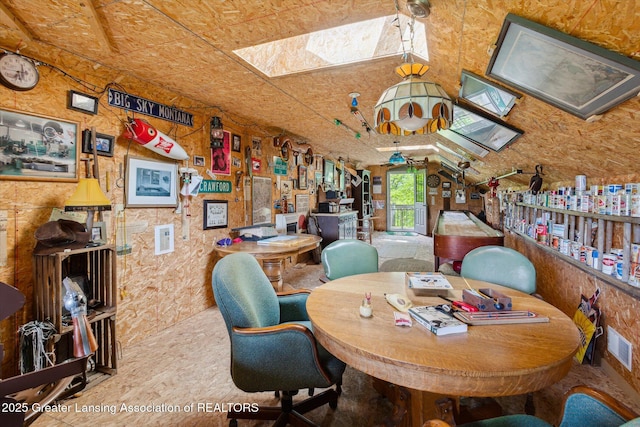 12560 Eaton Rapids Rd, Springport, MI 49284 - dining space featuring vaulted ceiling