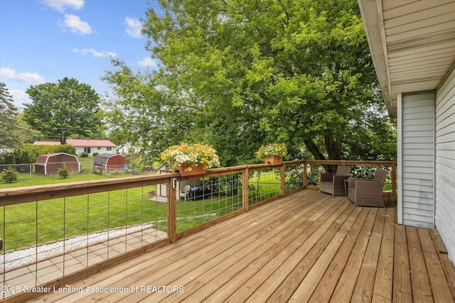 530 S Dibble Blvd, Lansing, MI 48917 - view of wooden deck