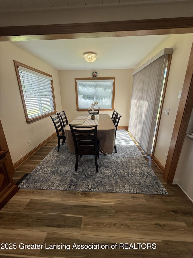4412 Darron Dr, Lansing, MI 48917 - dining room with baseboards and wood finished floors