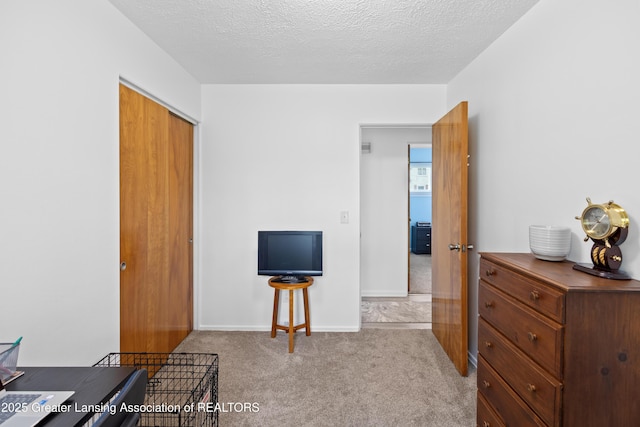 401 Julian Ave, Lansing, MI 48917 - carpeted bedroom featuring a textured ceiling and a closet