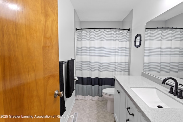 401 Julian Ave, Lansing, MI 48917 - full bath with vanity, toilet, and a shower with curtain