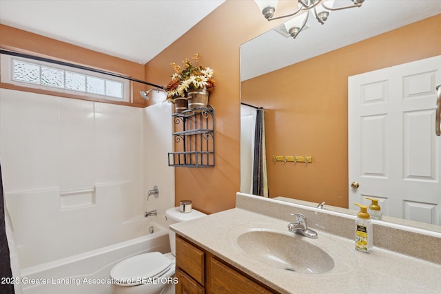 2424 S Canfield Rd, Eaton Rapids, MI 48827 - bathroom with vanity and shower / bath combo