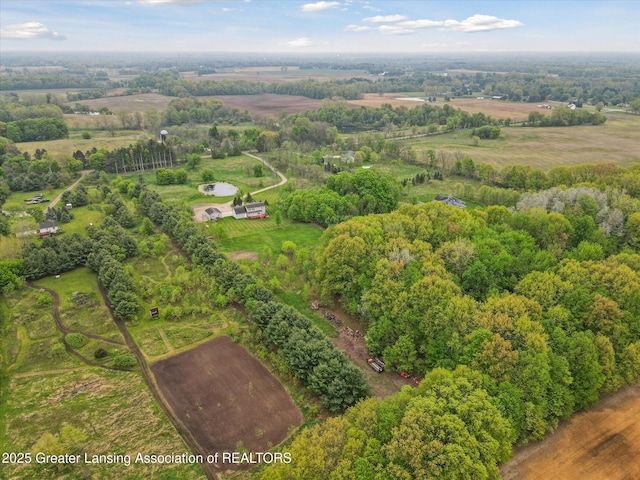 2424 S Canfield Rd, Eaton Rapids, MI 48827 - aerial view of property and surrounding area with rural landscape