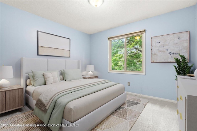 1010 Grenoble Cir, Lansing, MI 48917 - bedroom featuring light carpet, baseboards, and a textured ceiling