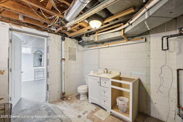 1571 Forest Hills Dr, Okemos, MI 48864 - below grade area with a sink